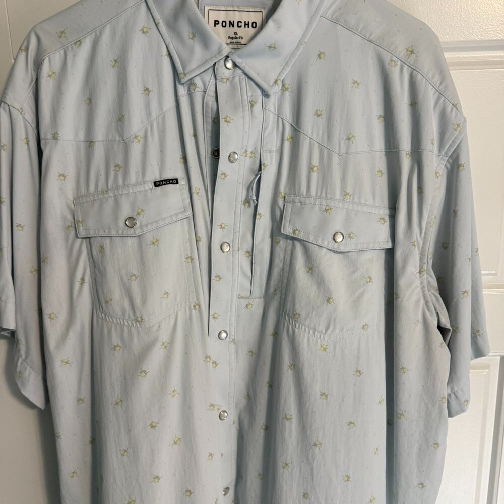 Poncho Brand Men's Pearl Snap Western Shirt - XL Regular Fit